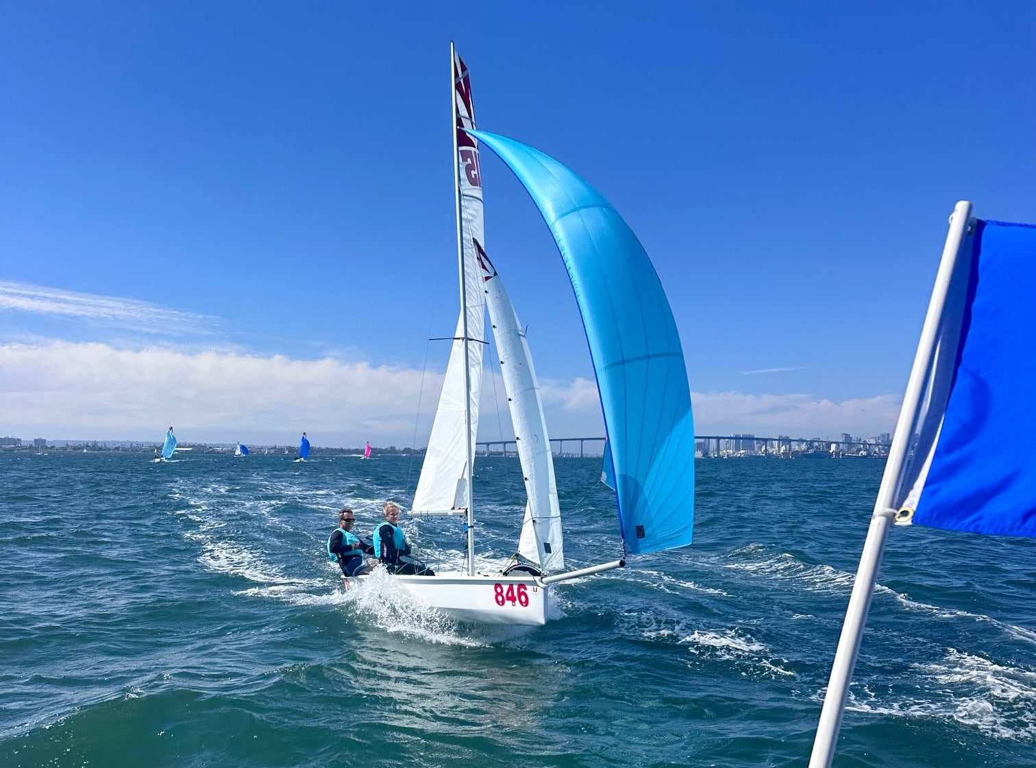 Close Racing at SDYC Spring Dinghy Regatta